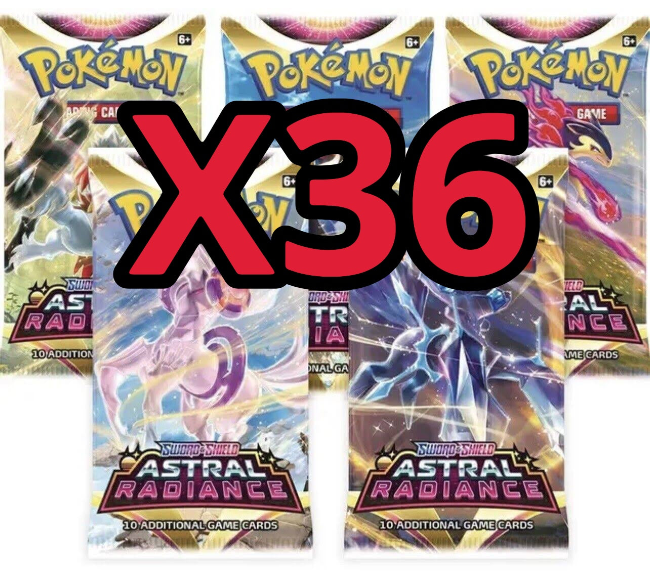LOOSIE LOT - 36 Sealed Astral Radiance Booster Packs