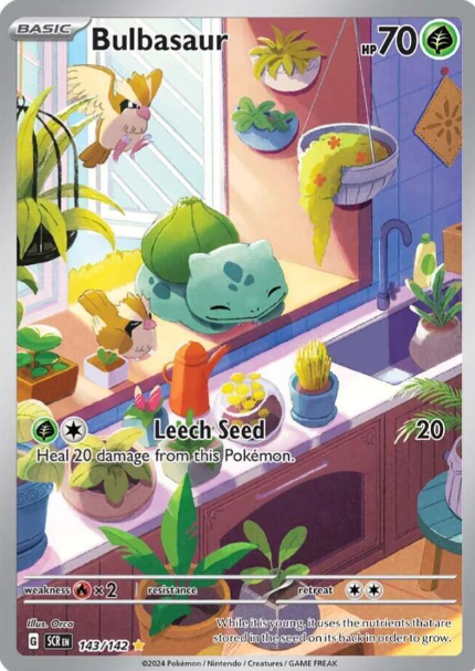 Bulbasaur Illustration Rare - 143/142 - Stellar Crown