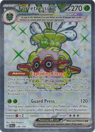 forretress ex pokemon card value Pokmon TCG - Paldea Evolved 005 (NM) This Pokemon does not receive damage from attacks when on the bench Forretress ex270 HP Pokemon TCG Paldea Evolved Forretress
