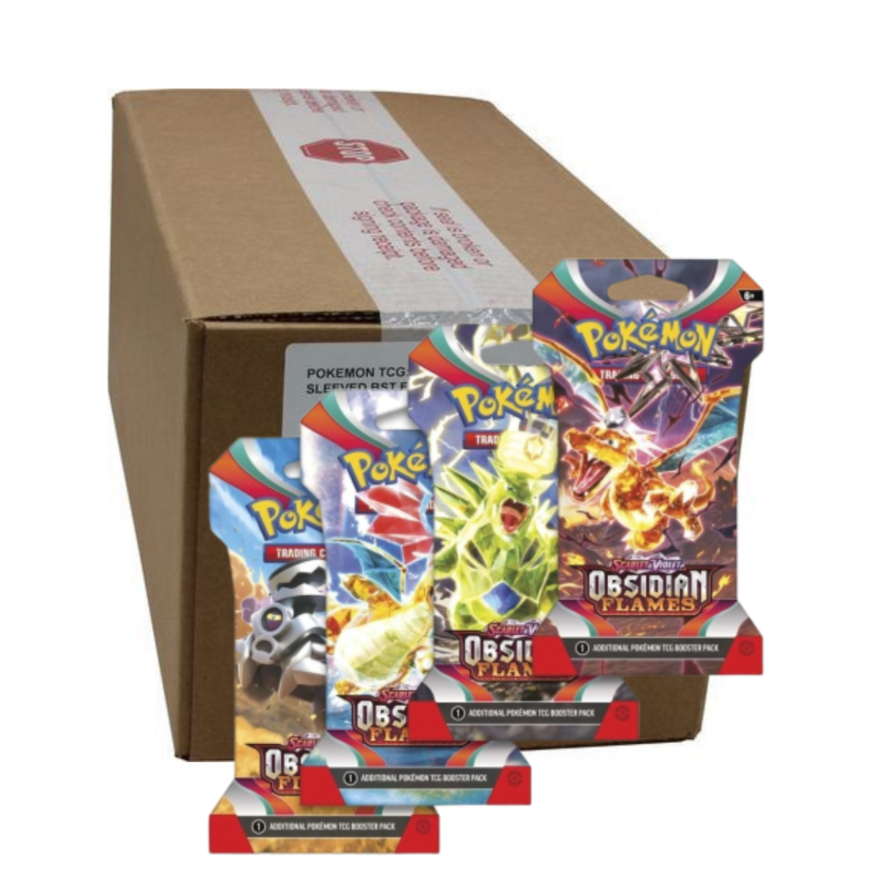 Obsidian Flames Sealed Booster Pack Sleeved Case (144 Ct)