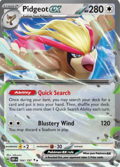 Pidgeot ex - 164/197 - Obsidian Flames