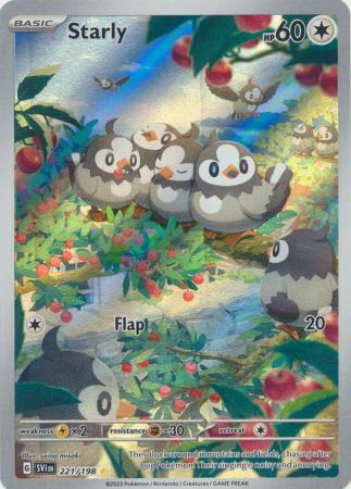 Starly Illustration Rare - 221/198 - Scarlet & Violet