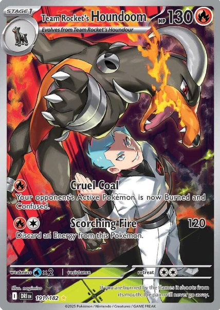 Team Rocket's Houndoom Illustration Rare - 191/182 - Destined Rivals