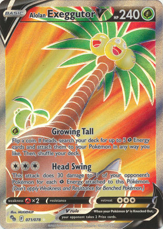 Alolan Exeggutor V Full Art - 71/78 - Pokemon GO