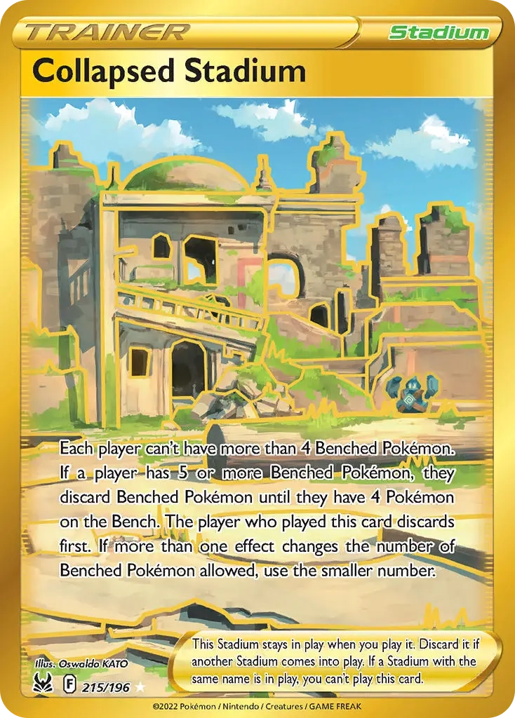 Collapsed Stadium Secret Rare - 215/196 - Lost Origin