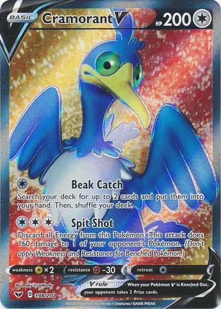 Cramorant V Full Art - 198/202 - Sword & Shield Base