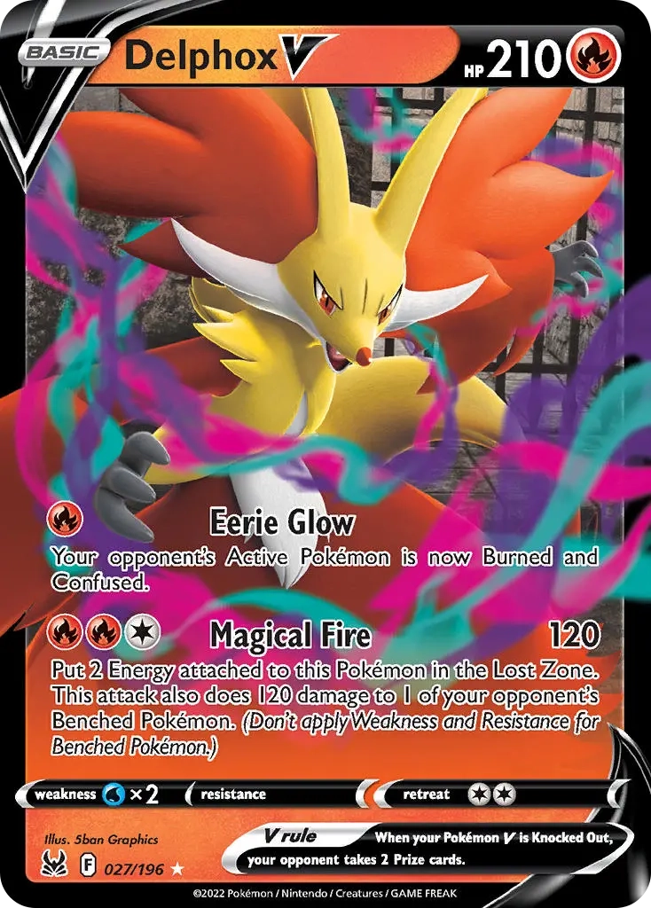 Delphox V - 27/196 - Lost Origin
