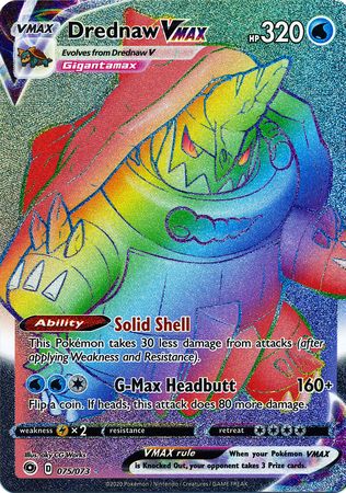Drednaw VMAX Rainbow Rare - 75/73 - Champion's Path
