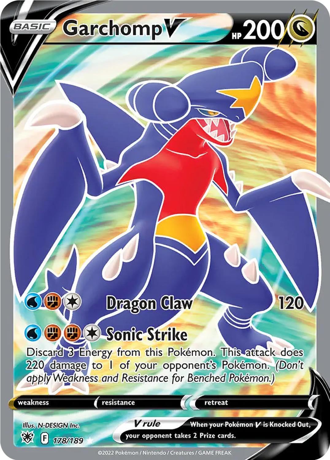 Garchomp V Full Art - 178/189 - Astral Radiance