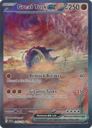 Great Tusk EX Special Illustration Rare - 246/198 - Scarlet & Violet