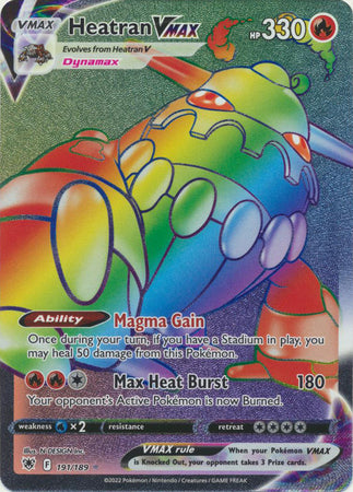 Heatran VMAX Rainbow Rare - 191/189 - Astral Radiance