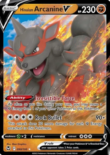 Hisuian Arcanine V - 90/195 - Silver Tempest