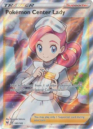 Pokemon Center Lady Full Art - 185/185 - Vivid Voltage