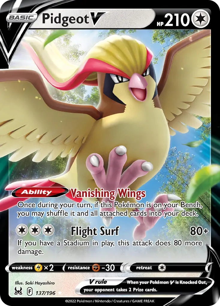 Pidgeot V - 137/196 - Lost Origin