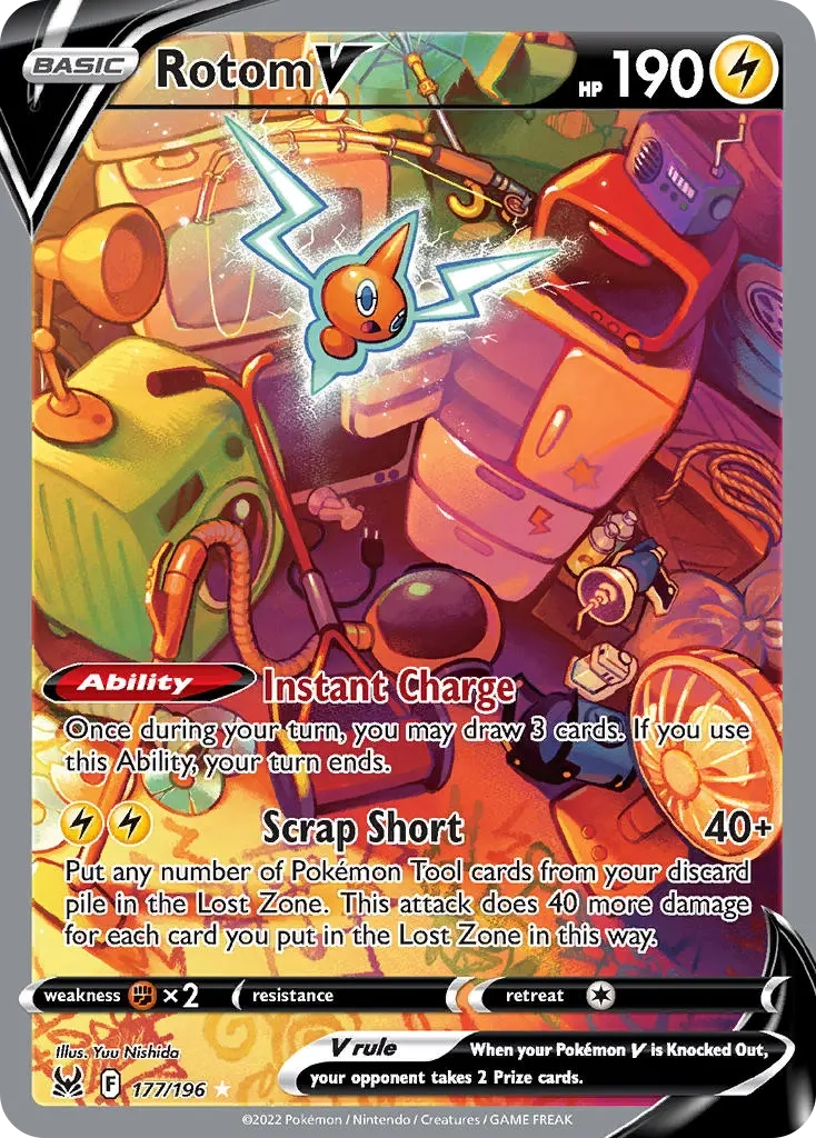 Rotom V Alternate Art - 177/196 - Lost Origin