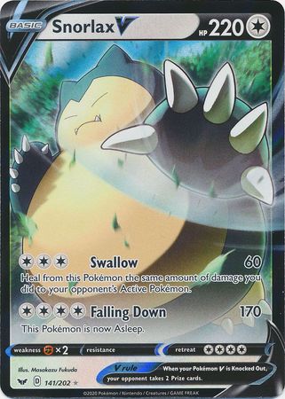 Snorlax V - 141/202 - Sword & Shield