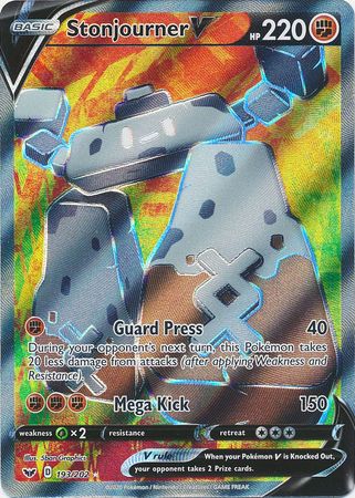 Stonjourner V Full Art - 193/202 - Sword & Shield Base