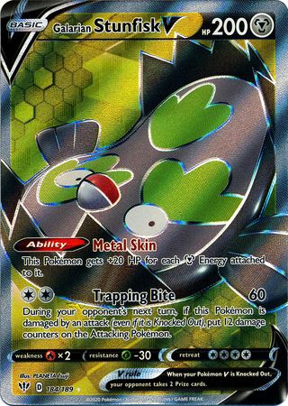 Galarian Stunfisk V Full Art - 184/189 - Darkness Ablaze