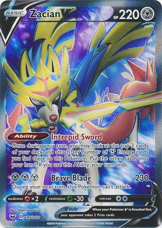 Zacian V Full Art - 195/202 - Sword & Shield Base