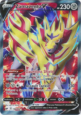 Zamazenta V Full Art - 196/202 - Sword & Shield Base
