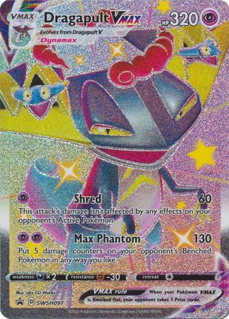 Carta Pokemon Dragapult VMAX Português SWSH097 Shiny Card Original Copag