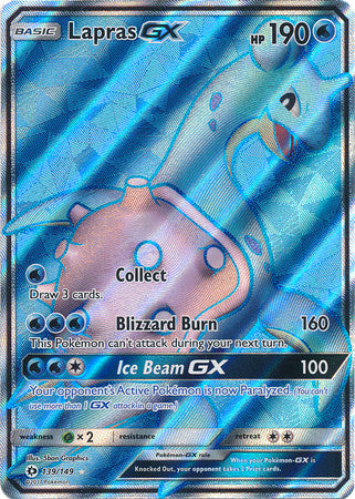Lapras GX Full Art - 139/149 - Sun and Moon Base Set