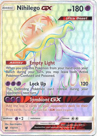 Nihilego GX Secret Rare - 114/111 - Crimson Invasion