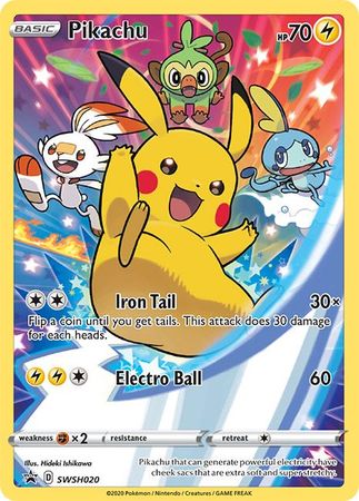 Pikachu Full Art - SWSH020 - Sword & Shield Promo Cards