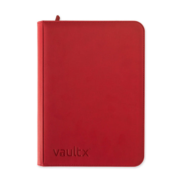 VaultX 9-Pocket Exo-Tec Zip Binder (Fire Red)
