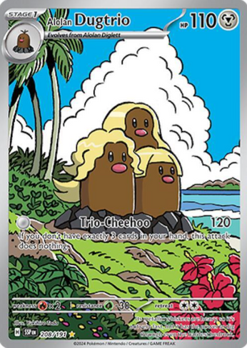 Alolan Dugtrio Illustration Rare - 208/191 - Surging Sparks