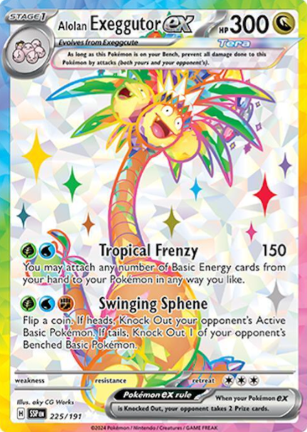 Alolan Exeggutor ex Full Art Tera - 225/191 - Surging Sparks