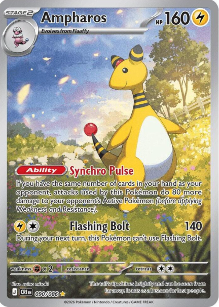 Ampharos Illustration Rare - 90/86 - Chaos Rising