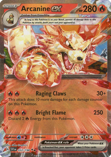 Arcanine ex - 32/198 - Scarlet & Violet Base