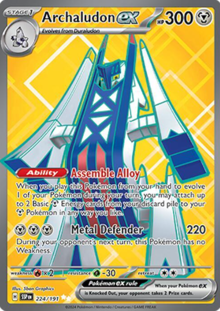 Archaludon ex Full Art - 224/191 - Surging Sparks