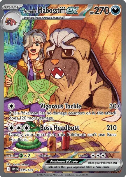 Arven's Mabosstiff ex Special Illustration Rare - 235/182 - Destined Rivals