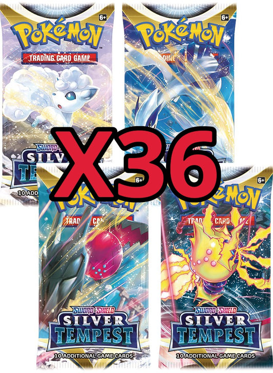 LOOSIE LOT - 36 Sealed Silver Tempest Booster Packs