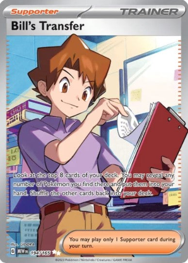 Bill's Transfer Full Art - 194/165 - Scarlet & Violet 151