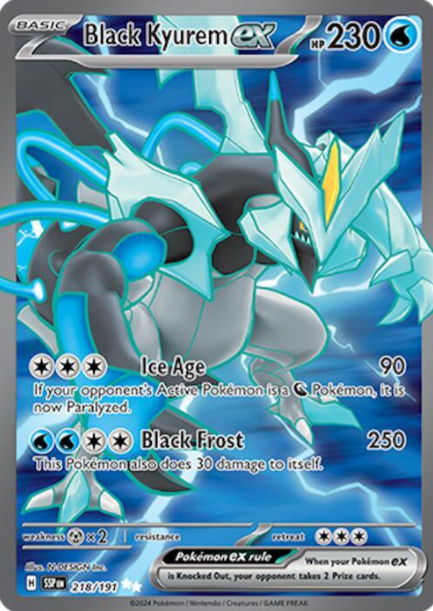 Black Kyurem ex Full Art - 218/191 - Surging Sparks