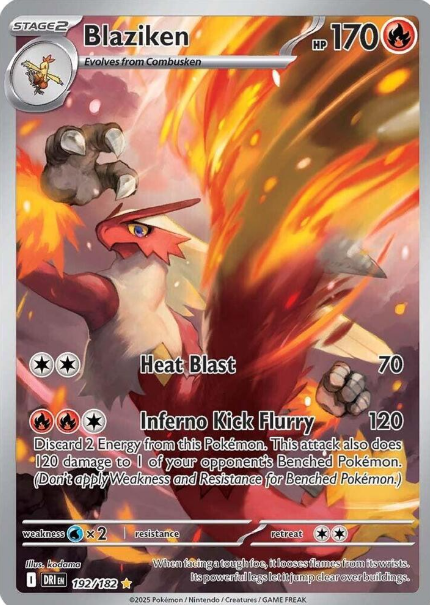 Blaziken Illustration Rare - 192/182 - Destined Rivals