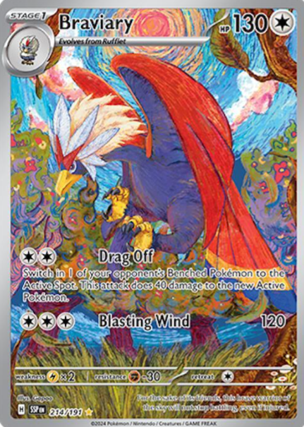 Braviary Illustration Rare - 214/191 - Surging Sparks