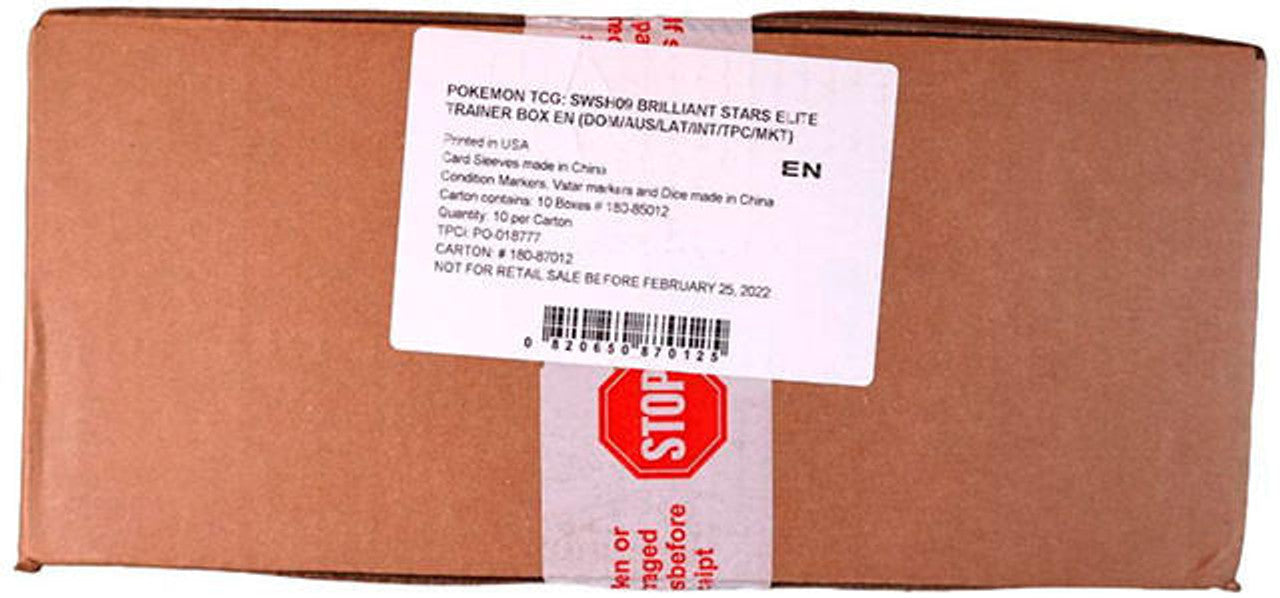 Brilliant Stars Elite Trainer Box Sealed Case