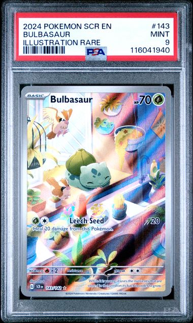 Bulbasaur Illustration Rare - PSA 9 - Stellar Crown