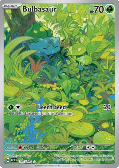 Bulbasaur Illustration Rare - 166/165 - Scarlet & Violet 151