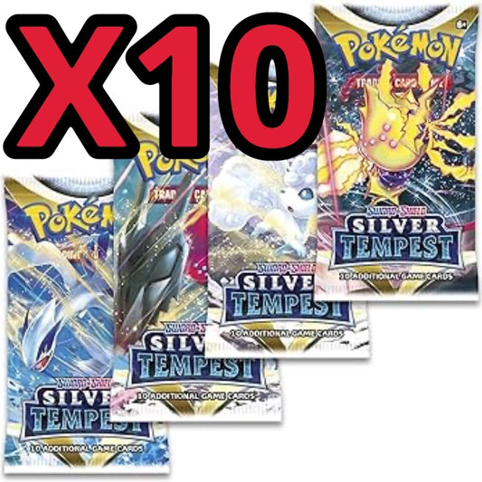 Loosie Lot - 10 Sealed Silver Tempest Booster Packs
