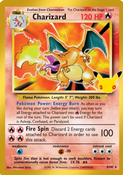 Charizard Classic Collection - 4/102 - Pokemon 30th Celebration