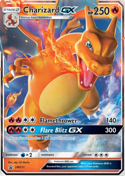 Charizard GX Promo - SM211 - Sun & Moon Promos