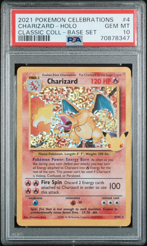 Charizard Holo Rare - PSA 10 - Celebrations