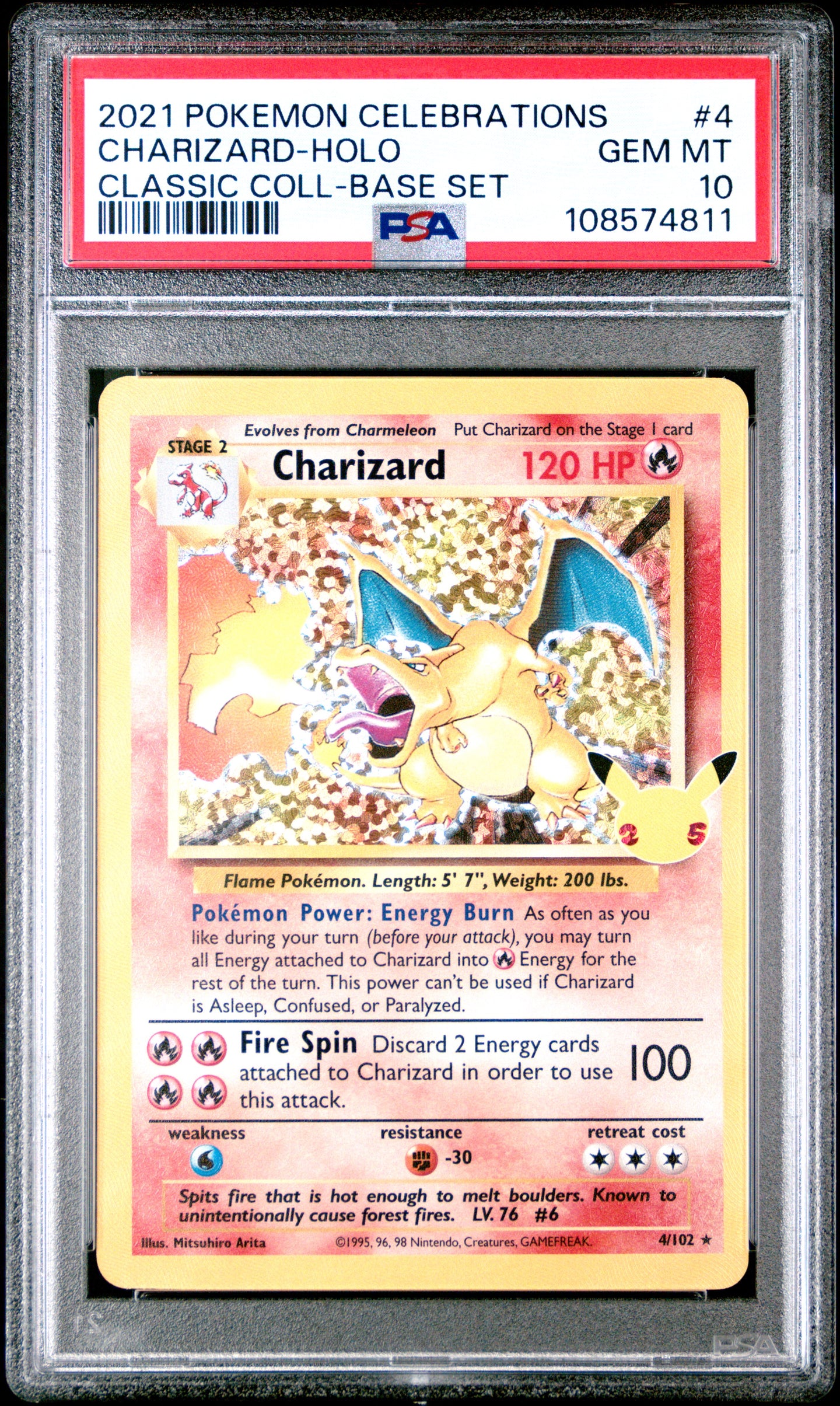 Charizard Holo - PSA 10 - Celebrations