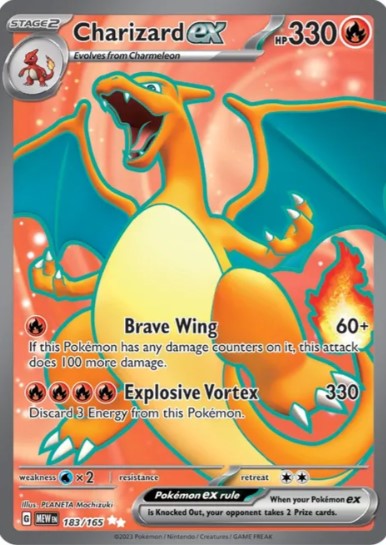 Charizard ex Full Art - 183/165 - Scarlet and Violet 151