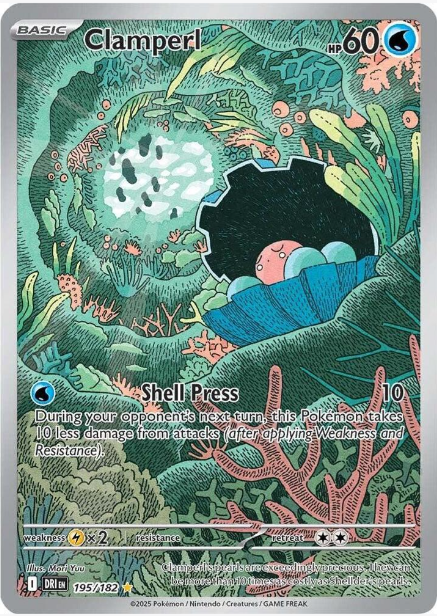 Clamperl Full Art - 195/182 - Destined Rivals